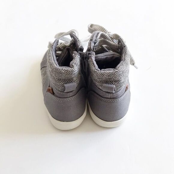 Old Navy gray zip up hi-top sneakers EUC size 9 - Picture 5 of 6